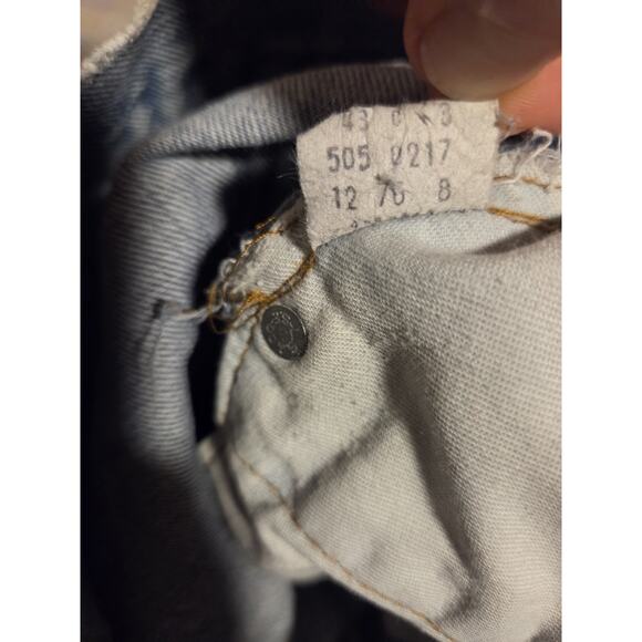 Vtg 70s Levis 505 0217 Single Stitch Red Tab Denim Jeans 29 x 31 Talon 42 80s - Picture 4 of 16